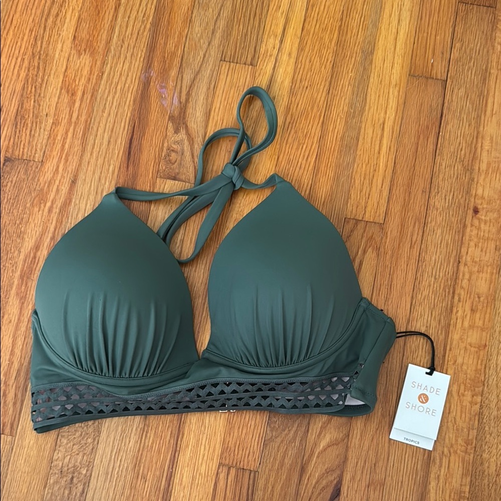 Shade & Shore dark green Bikini Top